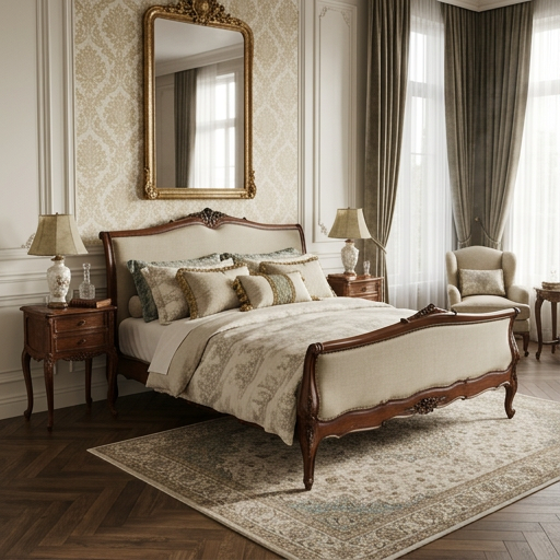 French Sleigh Bed