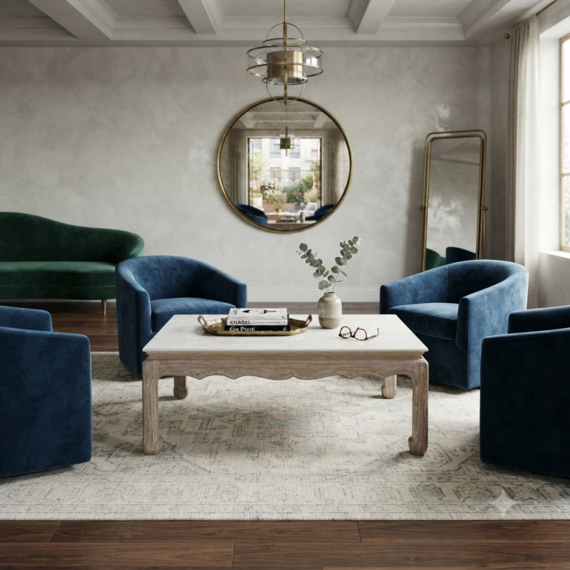 MarbleWave Coffee Table