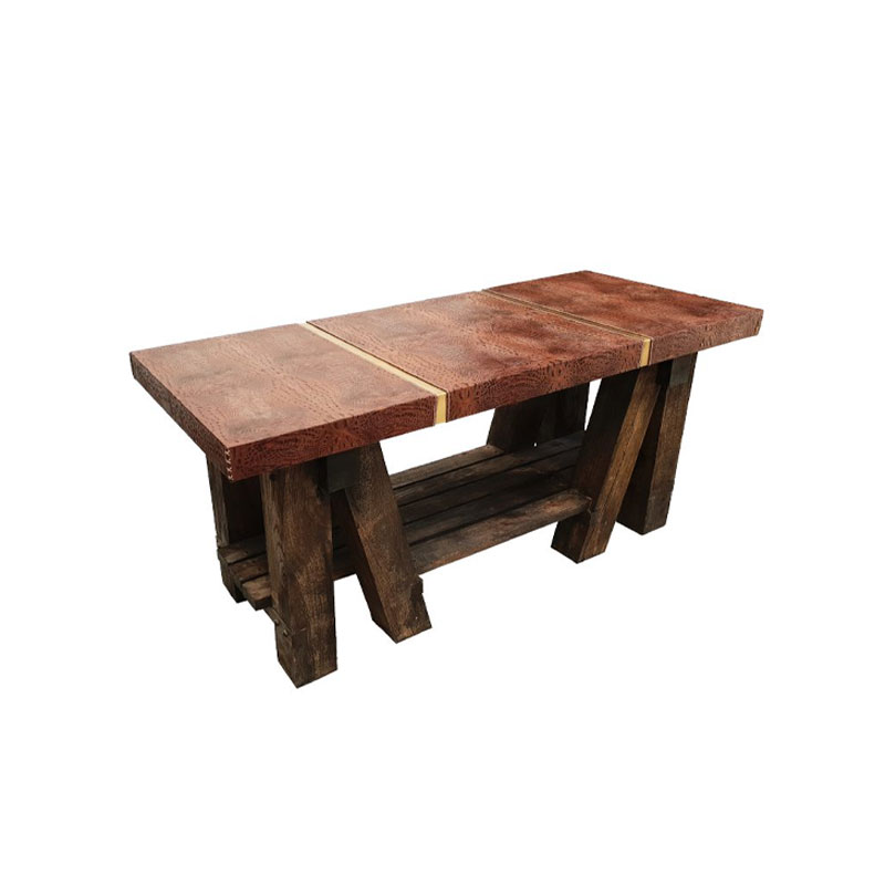 Modern African Zebra lodge trestle table