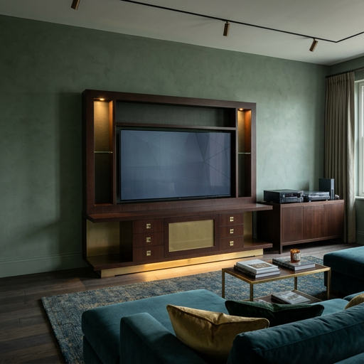 Modern Brass TV Unit