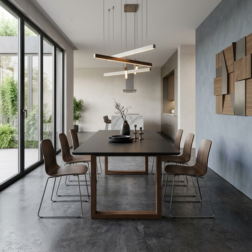 ModernRidge Wood Table