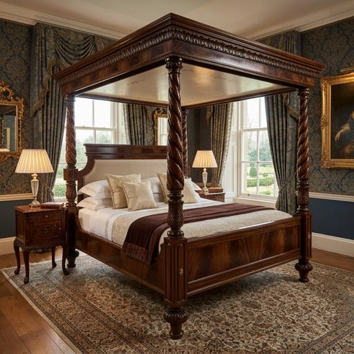 Nada Four Poster Bed with Canopy