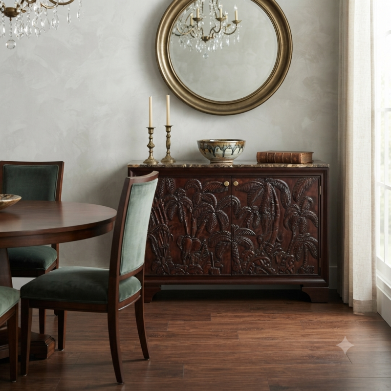 Wildlife Carved Sideboard
