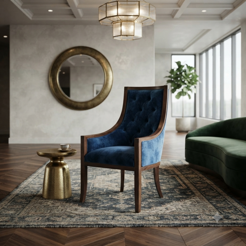 Modern Blue Bennet Chair