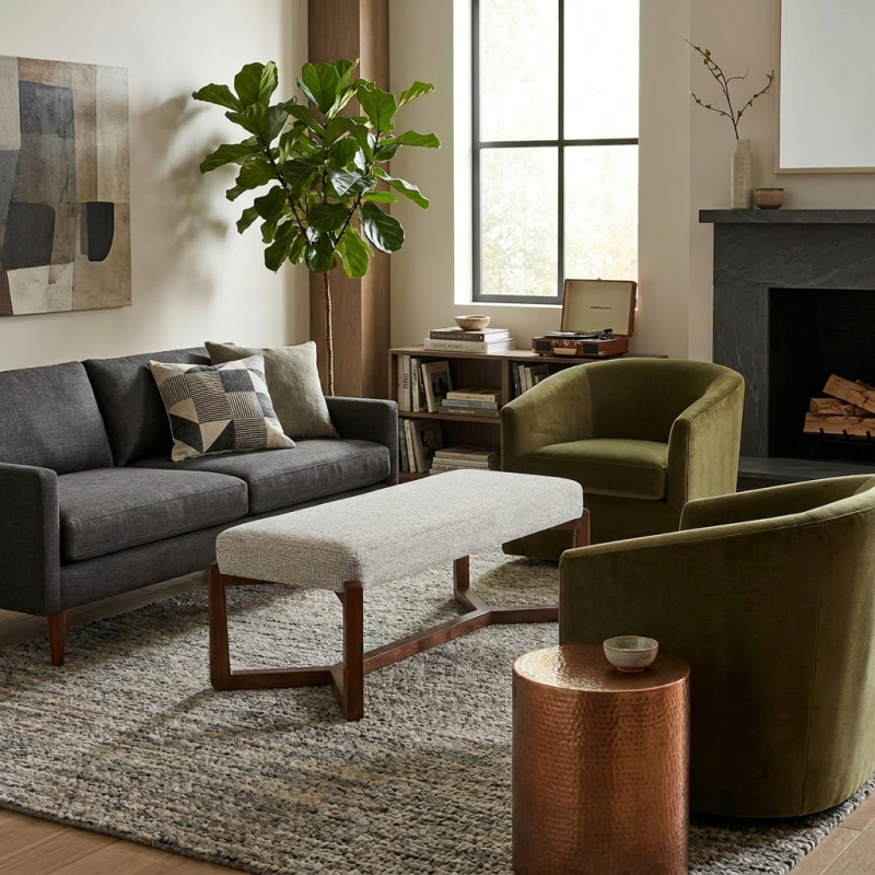 Criss Cross Ottoman