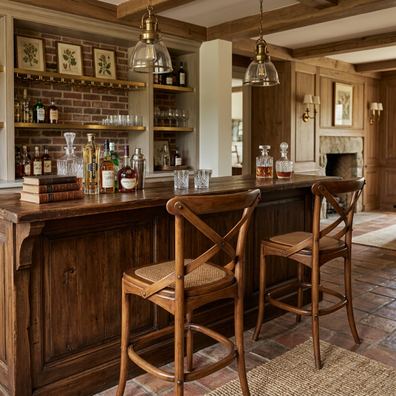 French Country Bar Chair