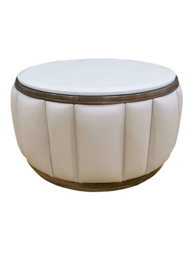 Luna Marble-Topped Ottoman