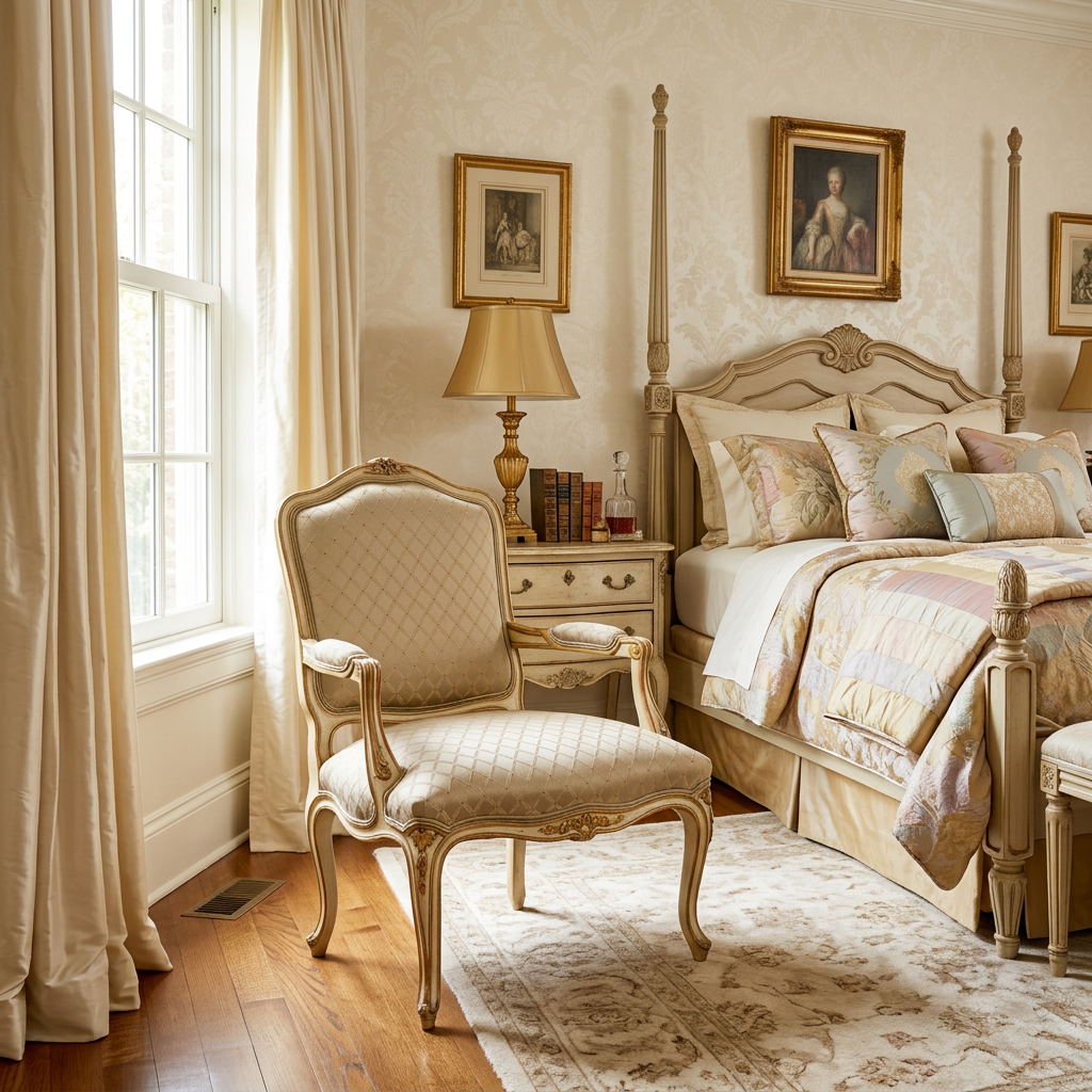 Louis XV Bedroom Chair - Classic Revivals