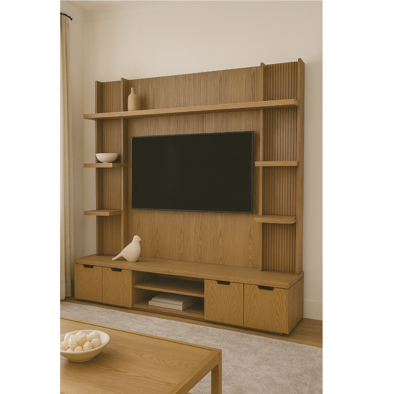 Oak TV & Display Unit