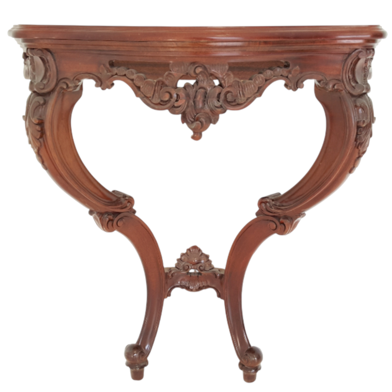Elaborate Half Moon Console