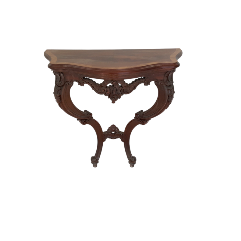 Elaborate Half Moon Console