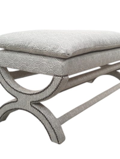 Fully Upholstered x-leg stool
