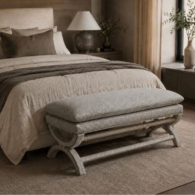 Fully Upholstered x-leg stool